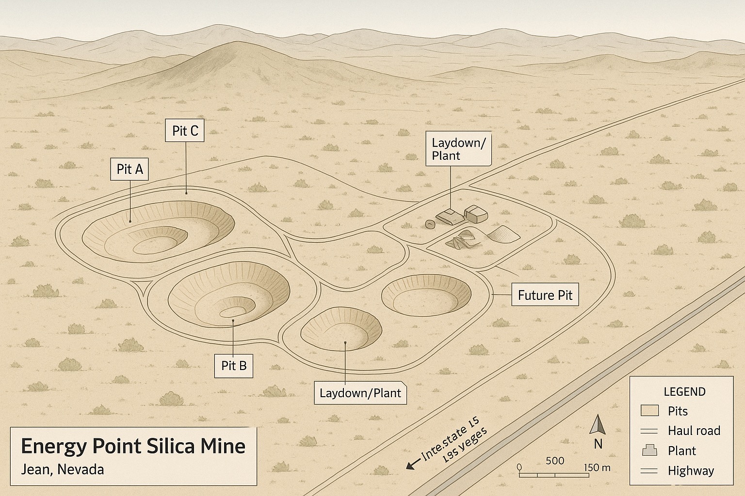 Energy Point Minerals overview mine layout