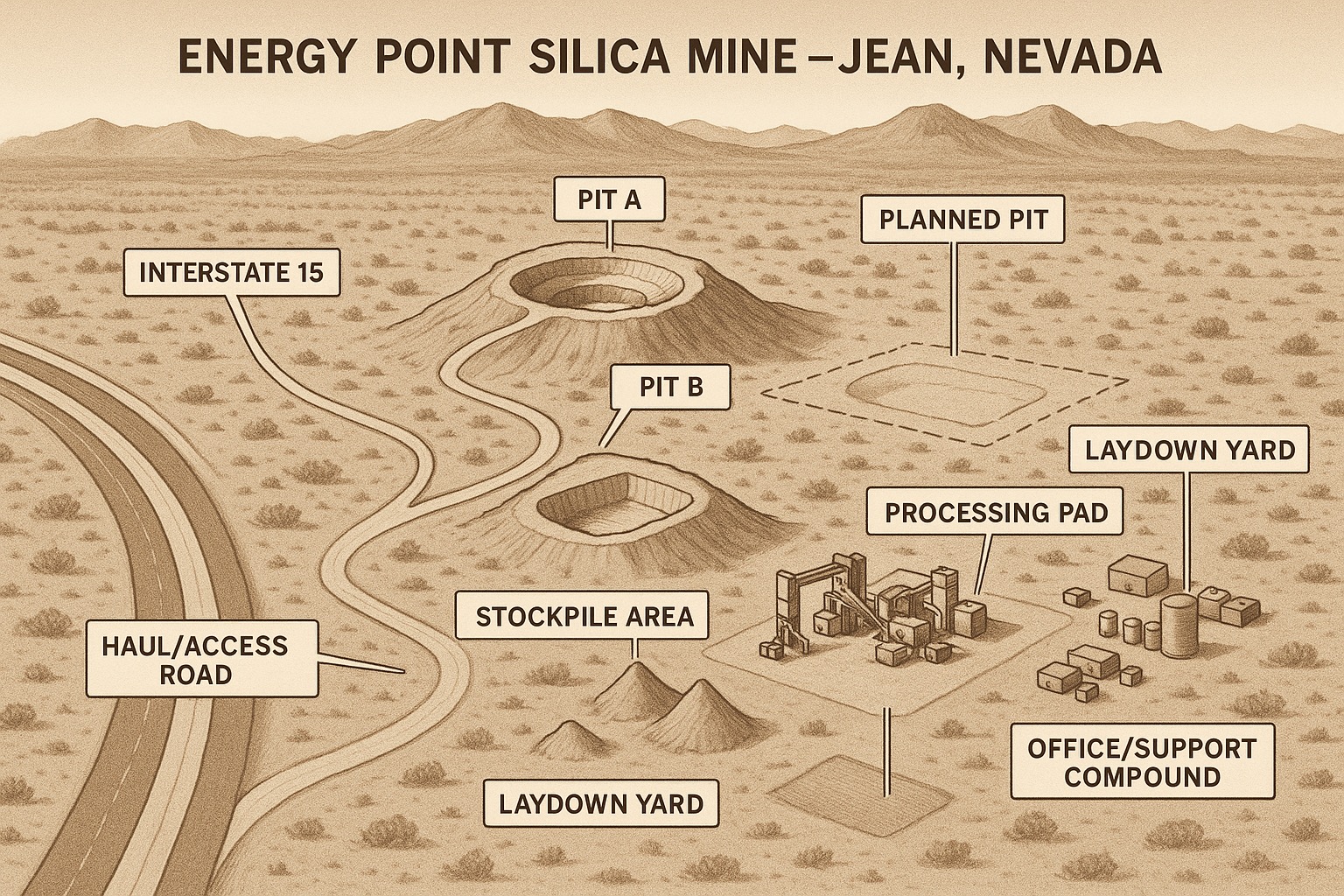 Energy Point access expansion and screening plant layout